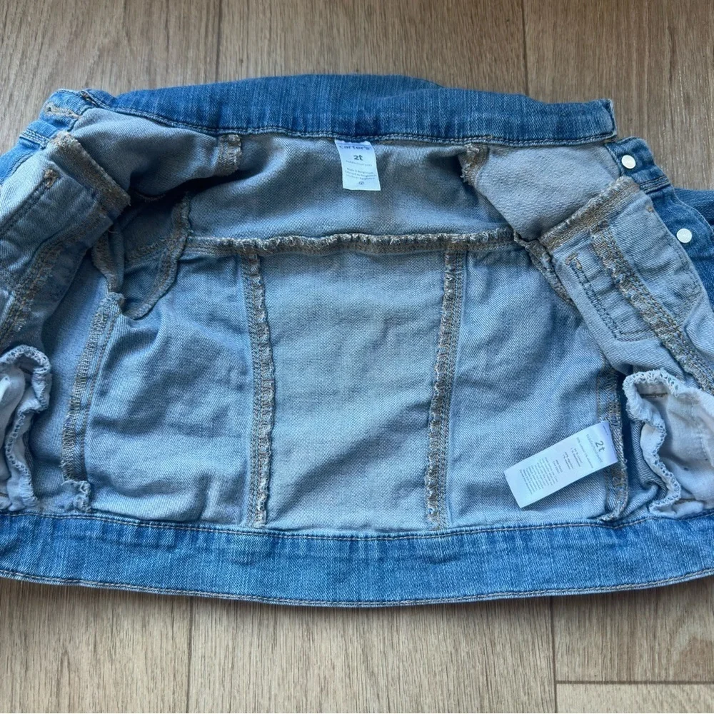 Carter’s Girls 2T Denim Jean Jacket 99% Cotton Classic Blue